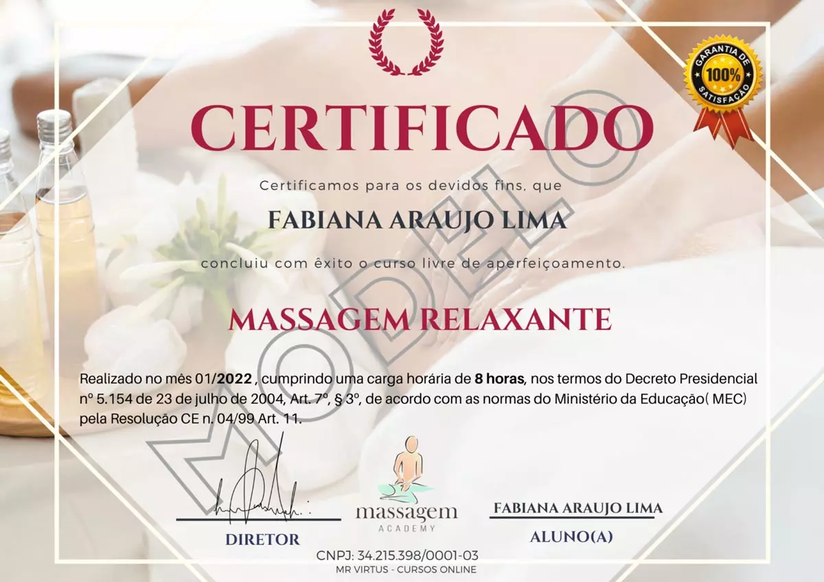 Certificado de conclusão do curso