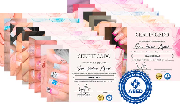 O Curso Nail Academy tem certificado ou diploma?​